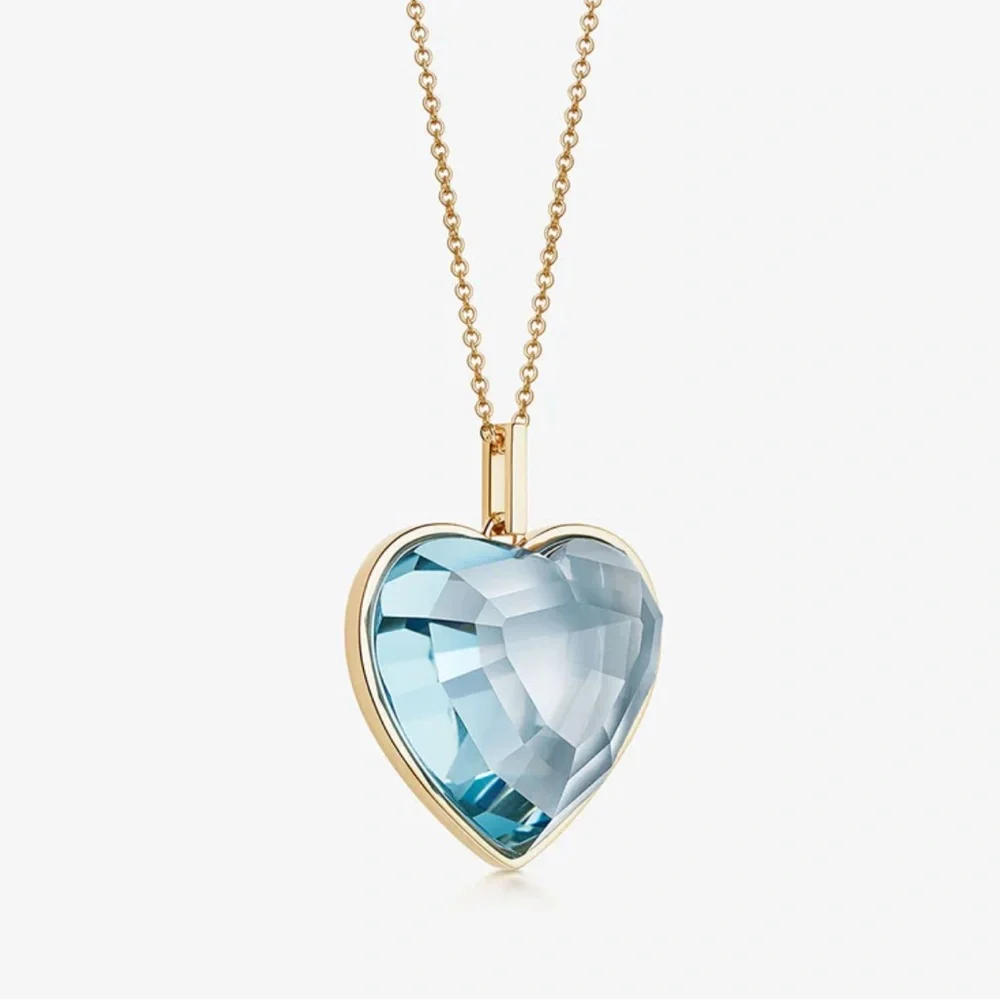 ROCK and RAW Blue Topaz Heart Talisman (Large) - Picture 2 of 9